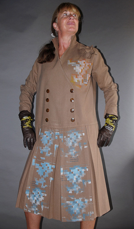 Sanzi Kermes, Textiles, WWll Brown Wool Coat