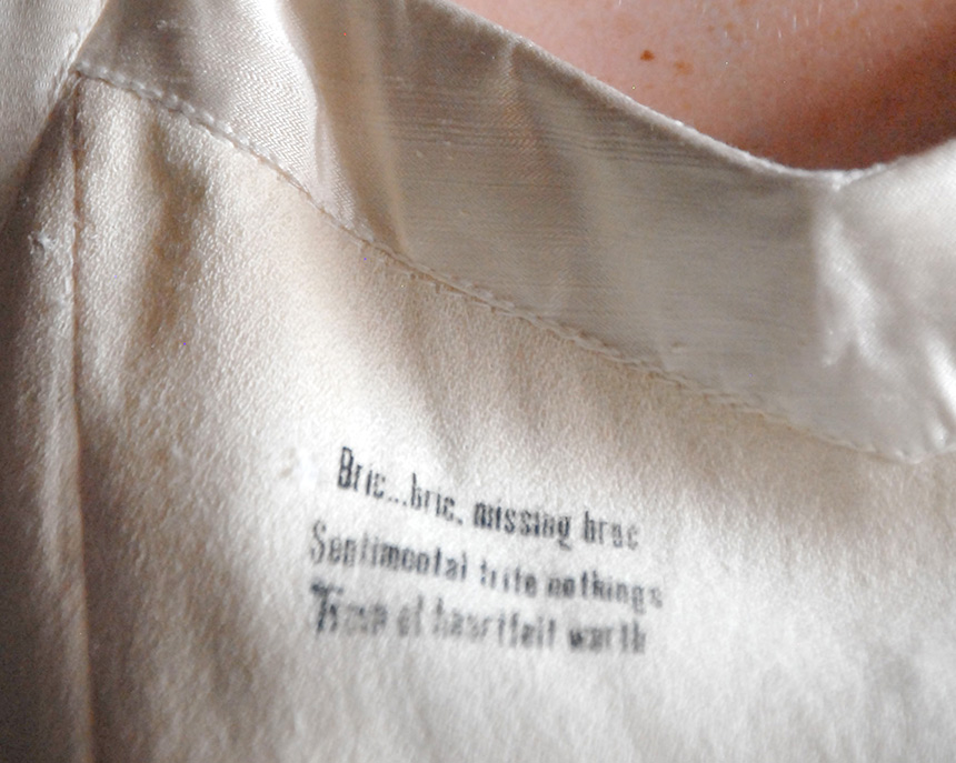 Sanzi Kermes, Textiles, White Wool Strapless