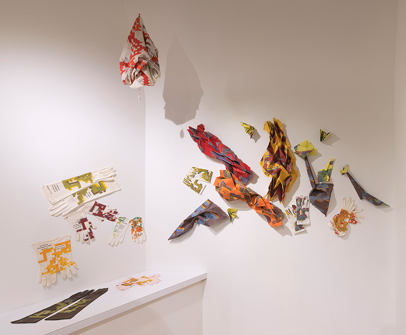 Sanzi Kermes,  Brides Revisited  installation Rear wall View