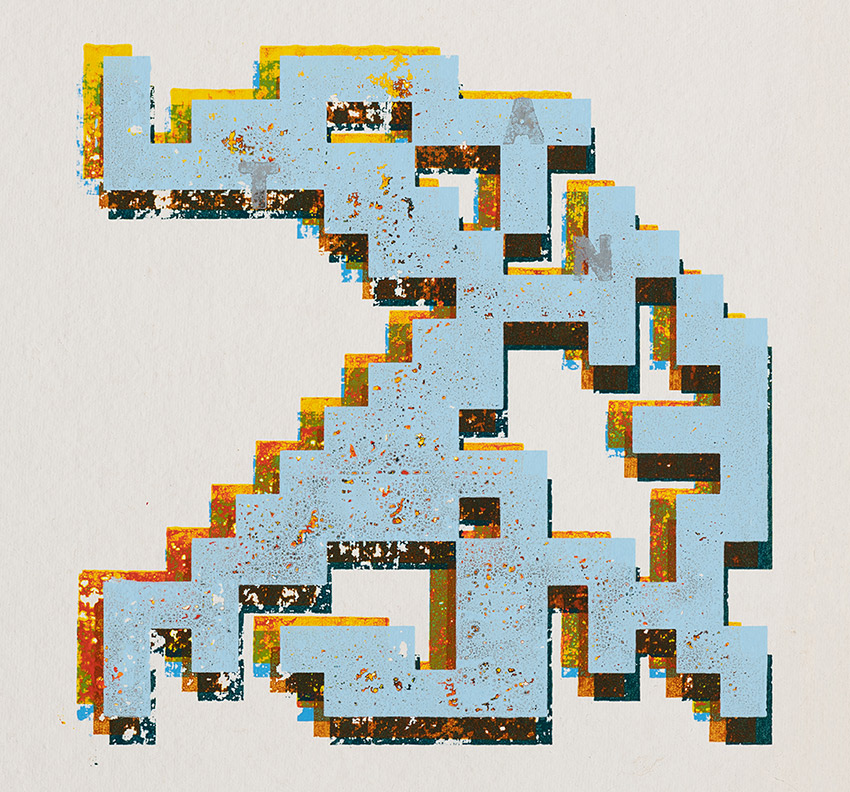 Sanzi Kermes, Scrabble Prints, TAN