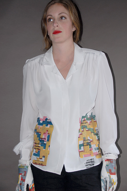 Sanzi Kermes, Textiles, Blouse Front/Shoulder Pads